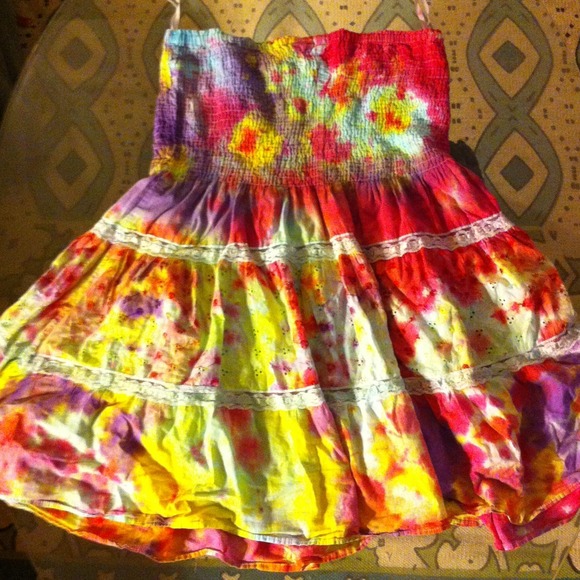 Boho tie dye dress