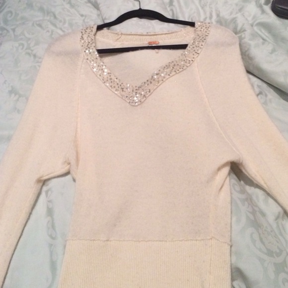 Free people sequin sweater size small