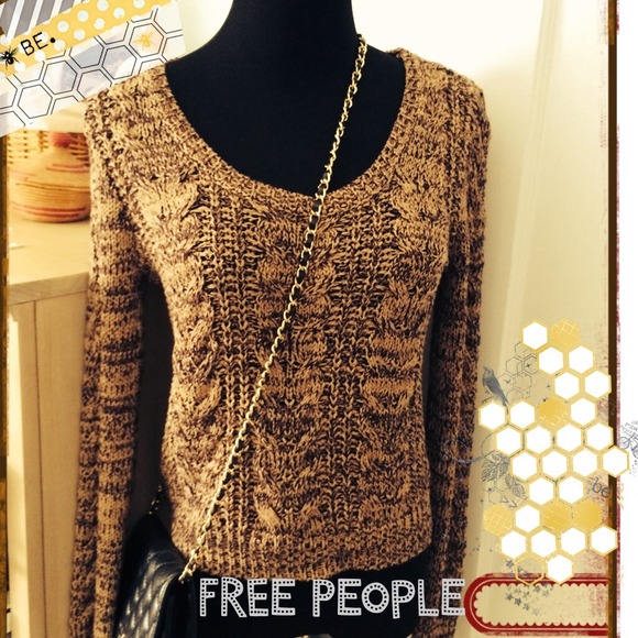 Free People Sweaters - Free people cropped brown sweater