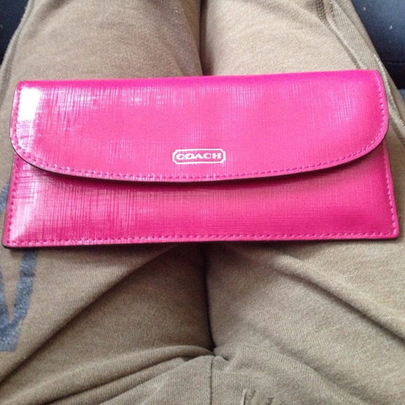 Coach bright magenta soft wallet. REDUCED!!