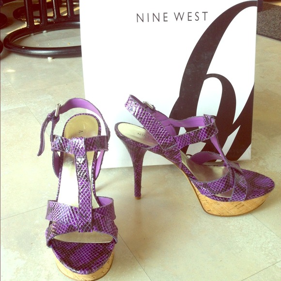 Nine West Shoes - Nine West NEW w/ tag purple leather high heels 8.5