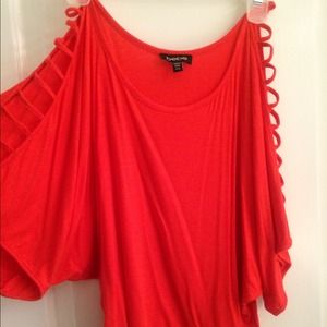 Bebe coral blouse