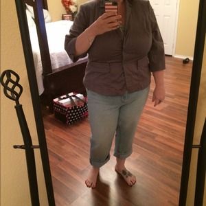 Gray 3/4 Sleeve blazer Lane Bryant