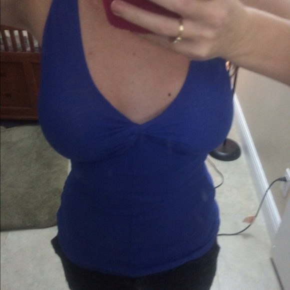 Express electric blue shear top