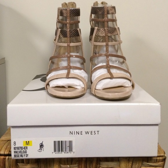 Nine West open toe pumps