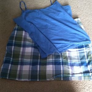 Plaid skort and cami/tank!