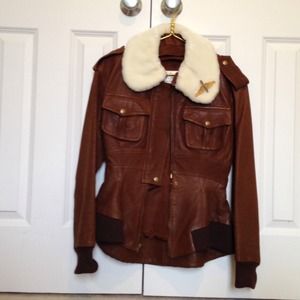 Leather Byron Lars bomber jacket