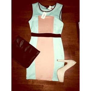 *SOLD* Mint Color Block Dress