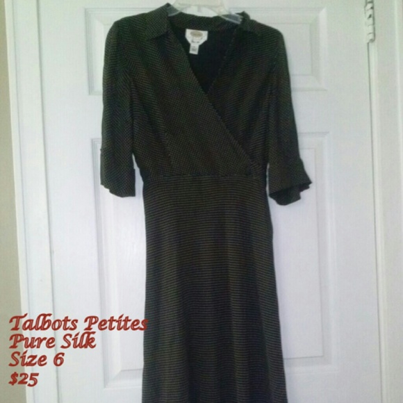 REDUCED: $15! Talbots Pure Silk Dress - Picture 1 of 2