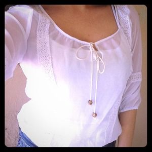 Sheer Peasant Top