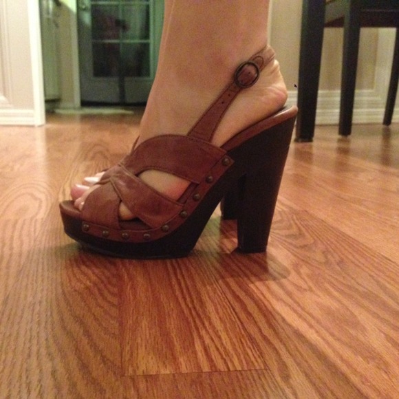 Zodiac brown leather heels - Picture 1 of 2