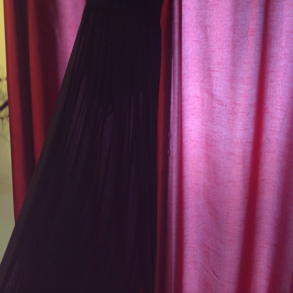 Super sexy -sheer ankle length black dress - Picture 3 of 3