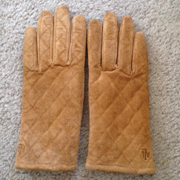 Fleece lined suede gloves.