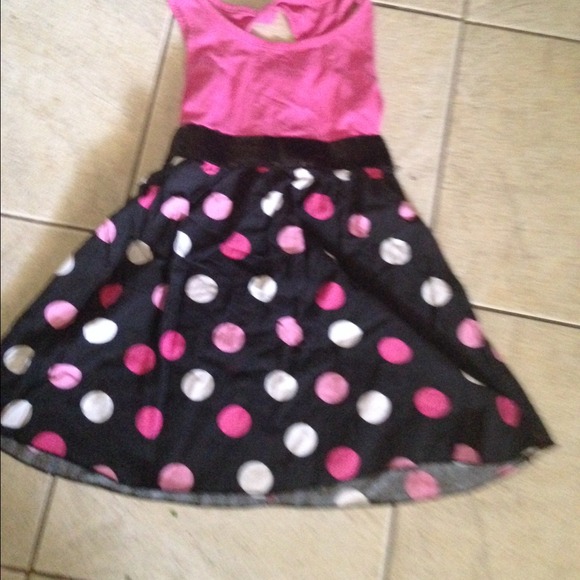 5/6 pink polka dress