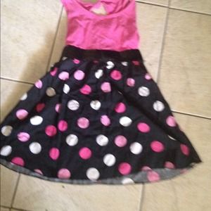 5/6 pink polka dress