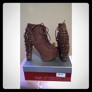 Breckelles studded booties.