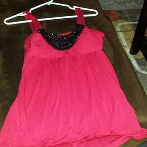 Candies Red Dressy Tank Top