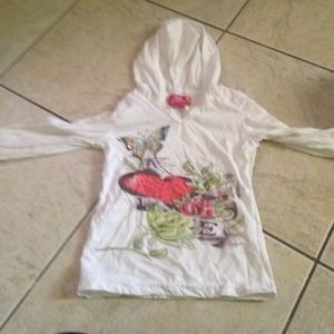 White long sleeve white top