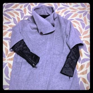 Zara jacket with faux leather sleeves