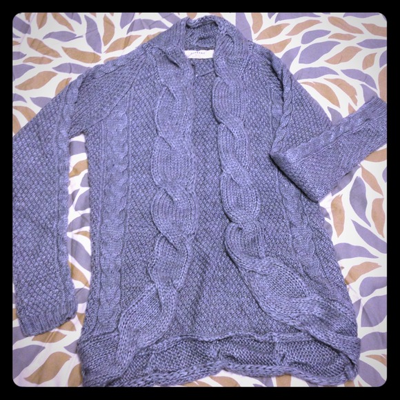 Zara open front cable sweater - Size S