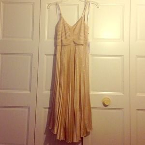 Calvin Klein gold dress!