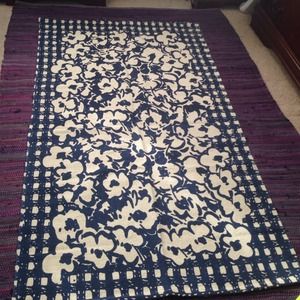 Plum & Bow Gingham Floral Rug