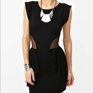 Peplum Mesh Dress