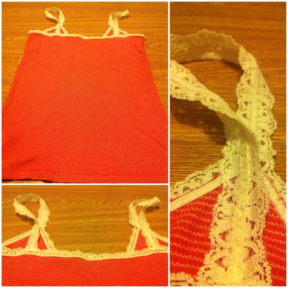 Bundled - Coral/beige striped tank - Loft - Picture 2 of 2