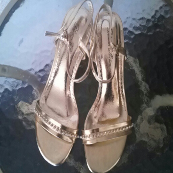 Never been worn gold colored sandals