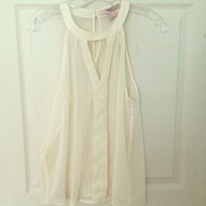 High neck see through blouse