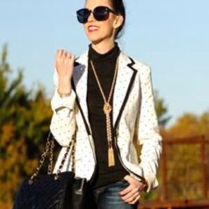 merona Jackets & Coats - 🎉HOST PICK NWT polka dot blazer blogger 4 merona Jackets & Coats - 🎉HOST PICK NWT polka dot blazer blogger 4