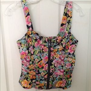 Floral corset-like top