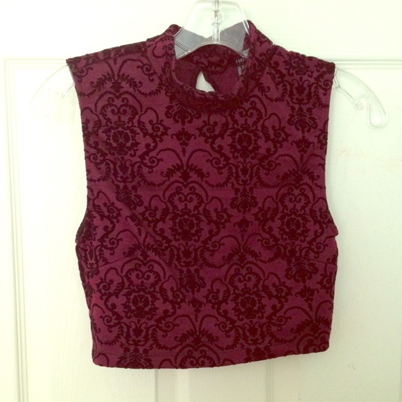 Velvet purple crop top