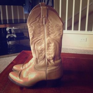 Cream cowboy boots