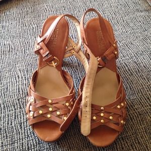 Michael by Michael Kors tan platform sandals SZ 6