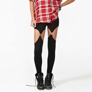 Garter leggings black