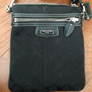 Black coach cross body bag