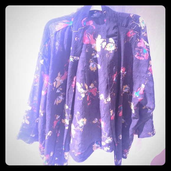 plus size Floral Cover up One Size fits all 1x-3x