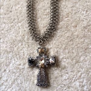 Metal cross necklace
