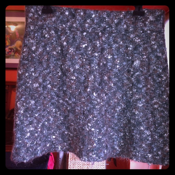 Susan Bristol wool blended nubby skirt