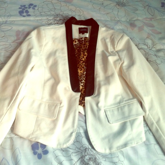 White and Black blazer