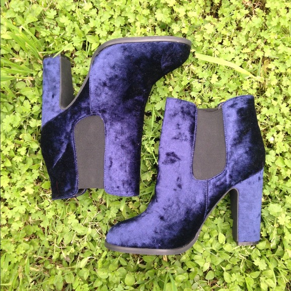Blue Suede Booties