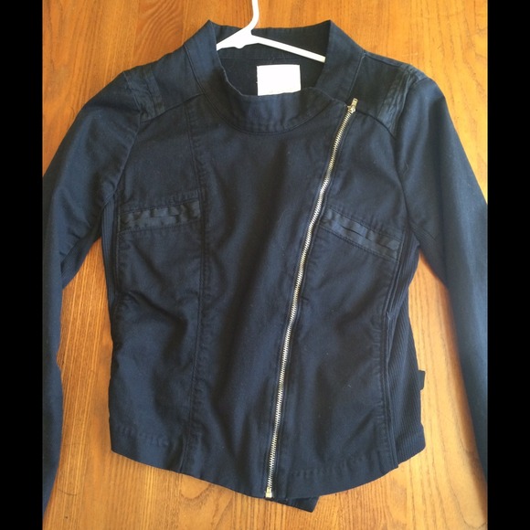 ARYN K  black moto inspired jacket /
