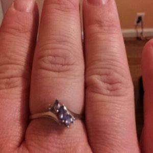 White gold topaz ring.