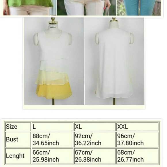 Tiered Chiffon Top (PLUS) - Picture 2 of 2