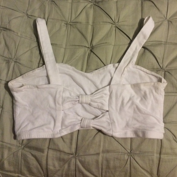 White bra top