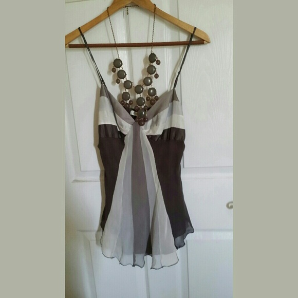 Shades of Gray Silk Cami - Picture 1 of 3