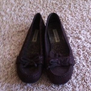 Dark brown flats