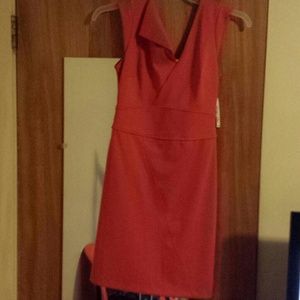 Allen b coral dress