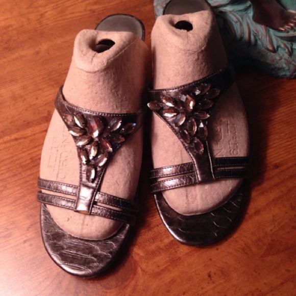 Bronze colored sandals